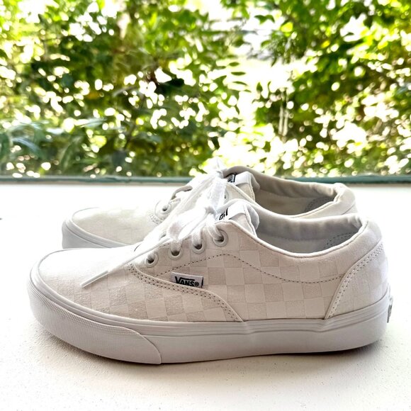 Vans Off The Wall White on White Checkerboard Skate Tennis Shoe Sneakers Size 7 - Picture 4 of 8